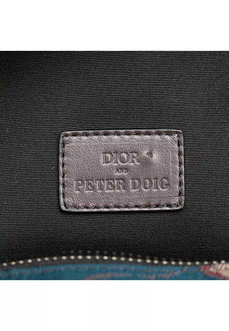 二手 Dior Peter Doig 牛仔迷彩軟馬鞍包