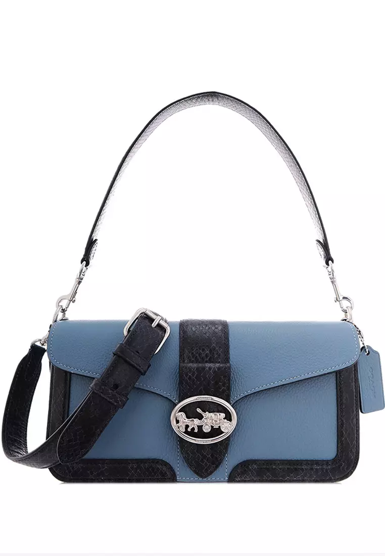 Coach blue cheap messenger bag