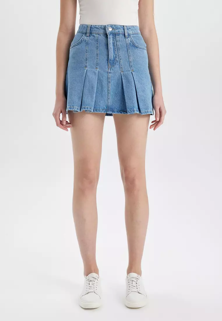 Topshop Pleated Denim Skirt Topshop Denim Pleated Maxi Skirt