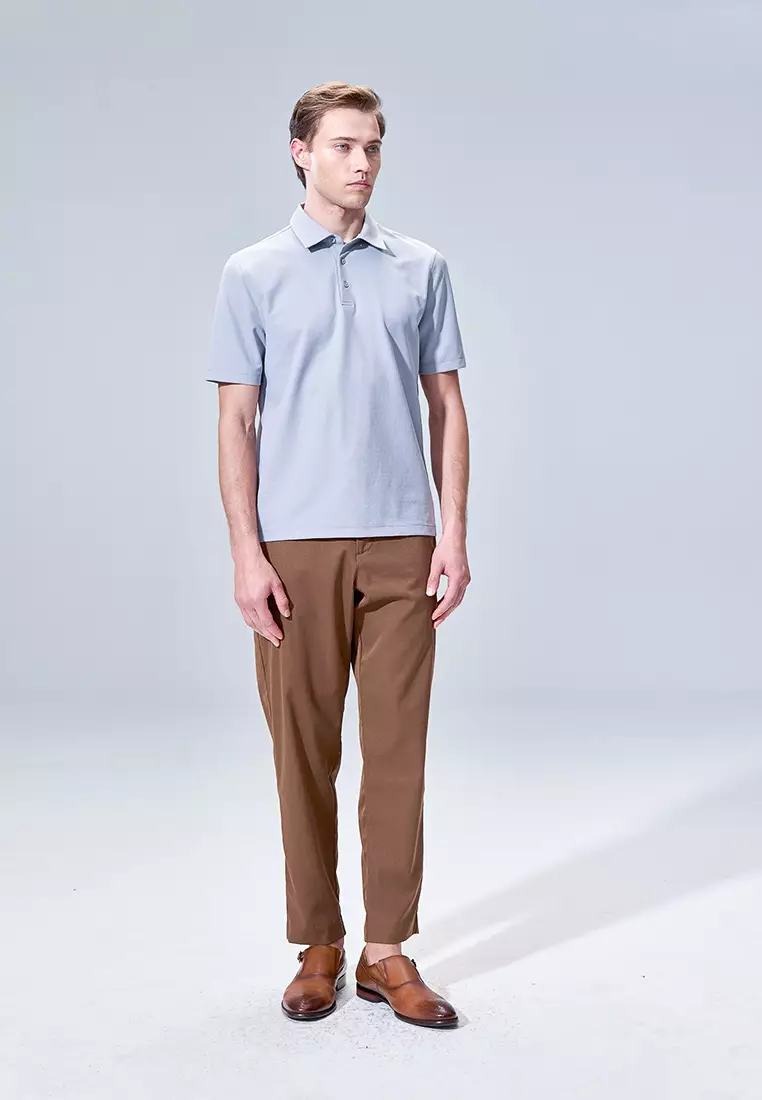 Light Mist Gray Lightweight Functional Polo Shirt