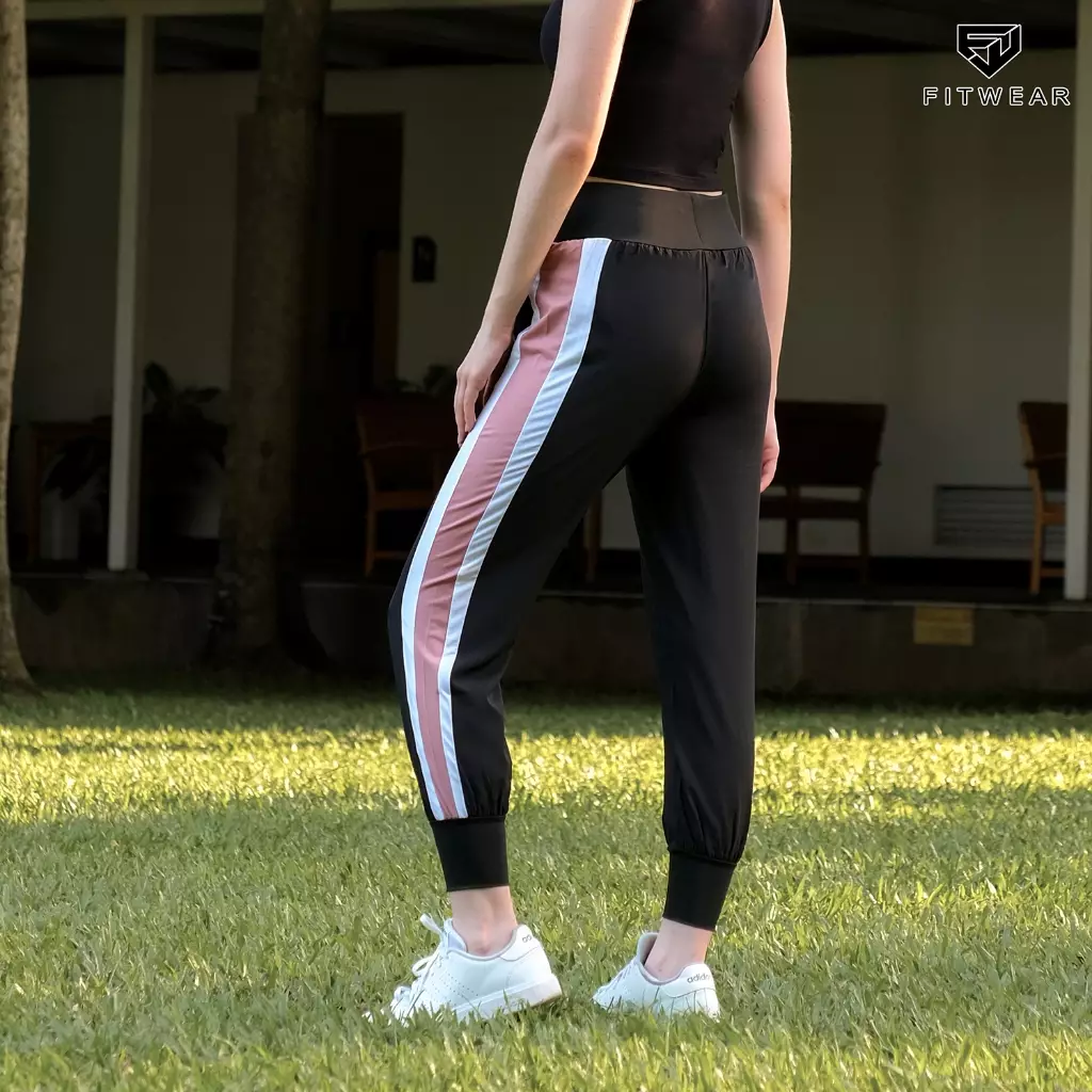 Fitwear - Jogger Olahraga Wanita MADELINE 2 COLORED POCKET - DUSTY PINK