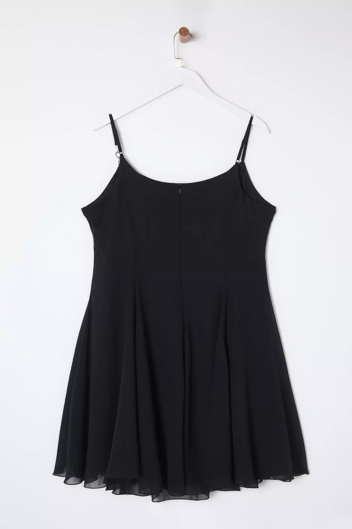 Chiffon Accessory Strap Mini Woven Plus Size Dress