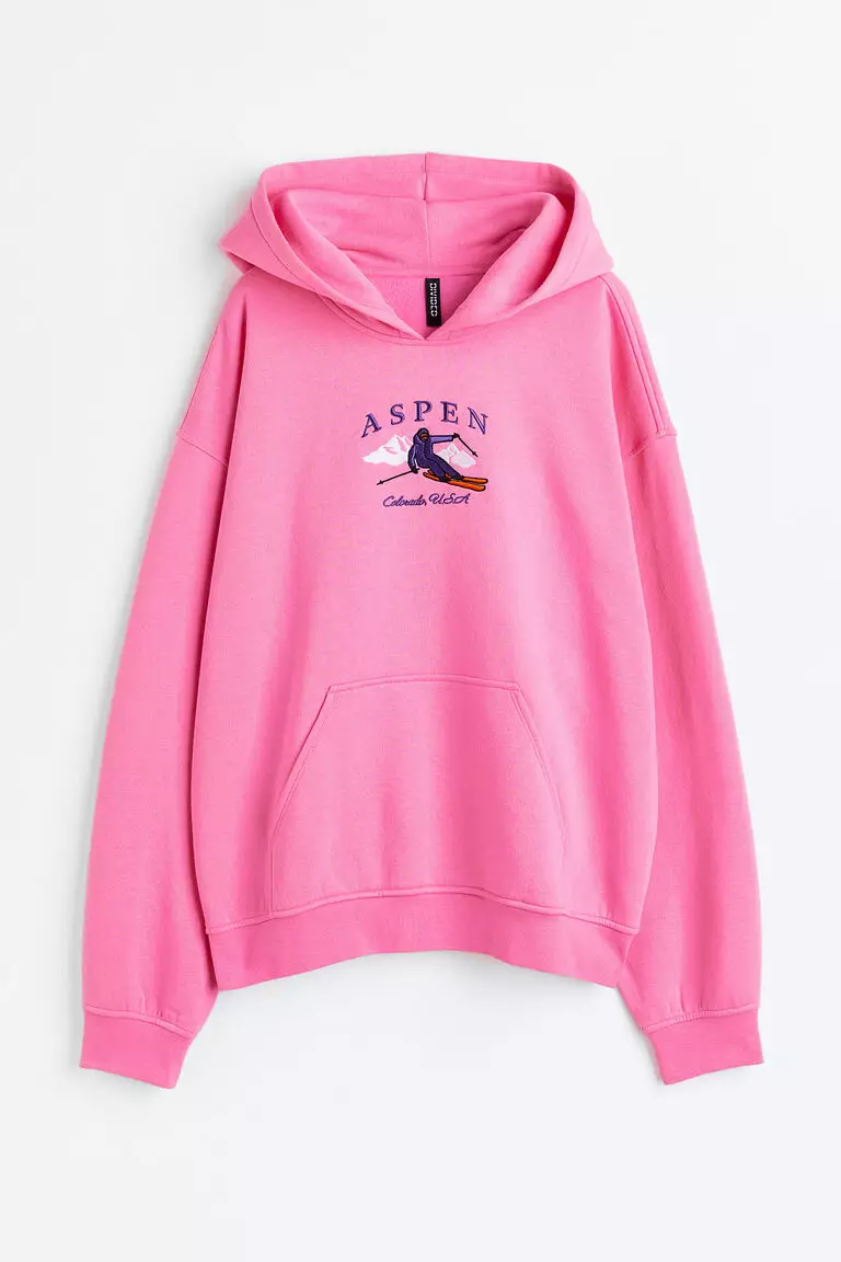 Jual H&M Oversized printed hoodie Original 2024 ZALORA Indonesia