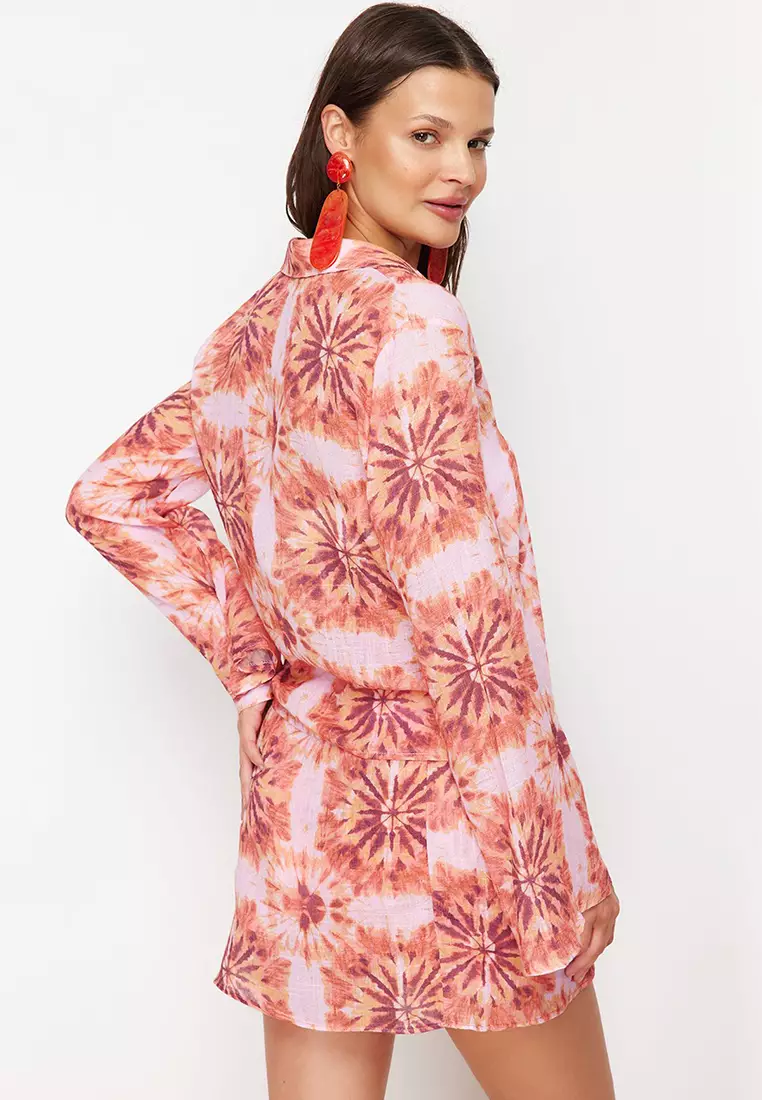 Patterned Crop Shirt