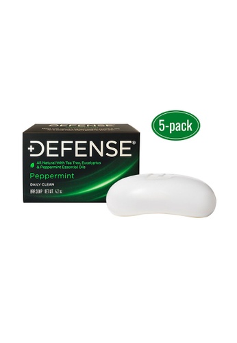 Defense Soap black and green Peppermint soap bar 5 pack 0D746BEF5D02FBGS_1
