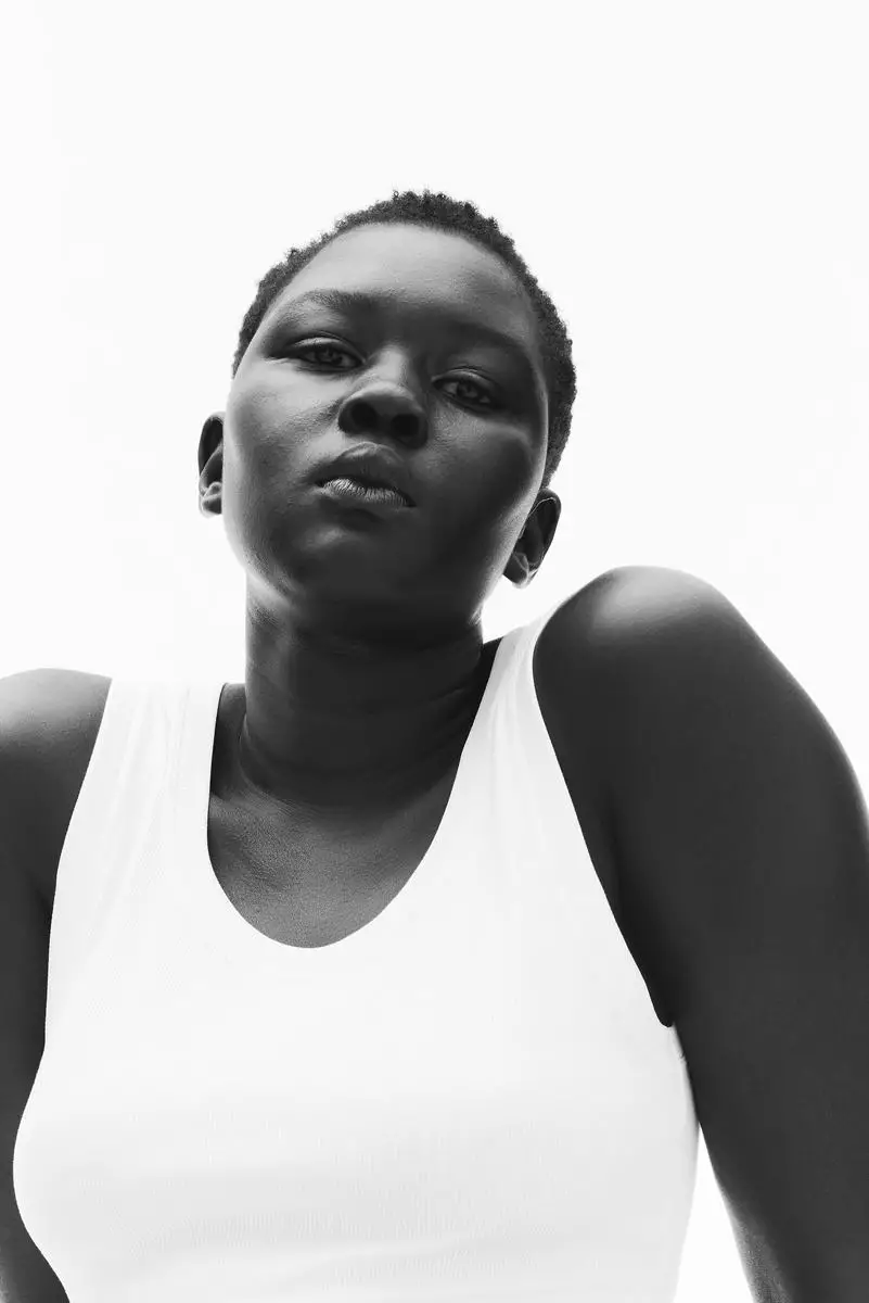 Cropped ribbed vest top