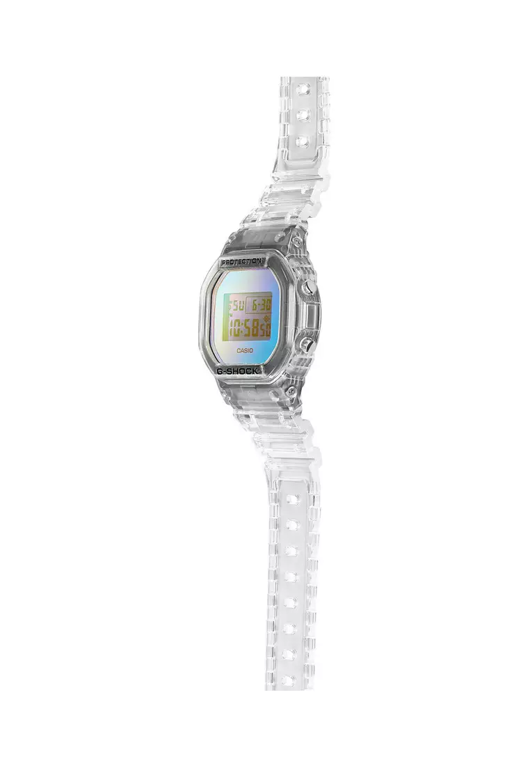 G-SHOCK Men's Digital Watch DW-5600 Series Transparent Resin Band