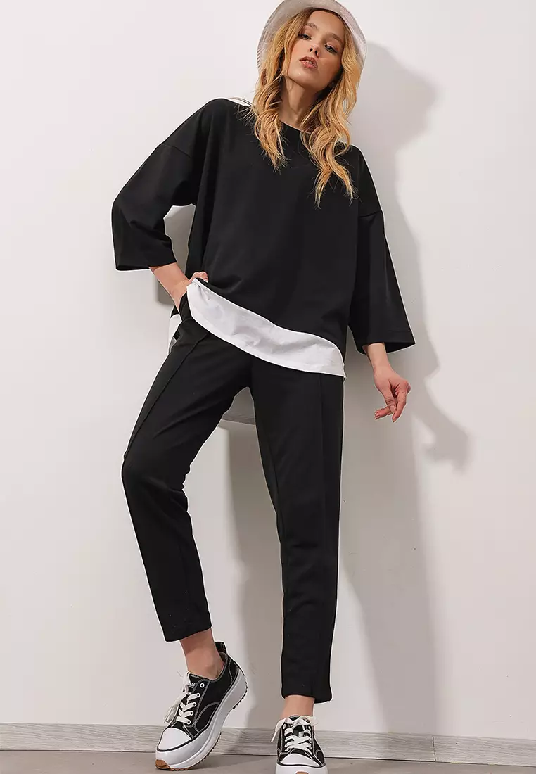 Layered T-Shirt with Pants Set