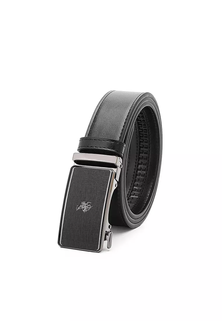 Gift Set - Leather RFID Wallet + 35mm Automatic Buckle Belt - Black