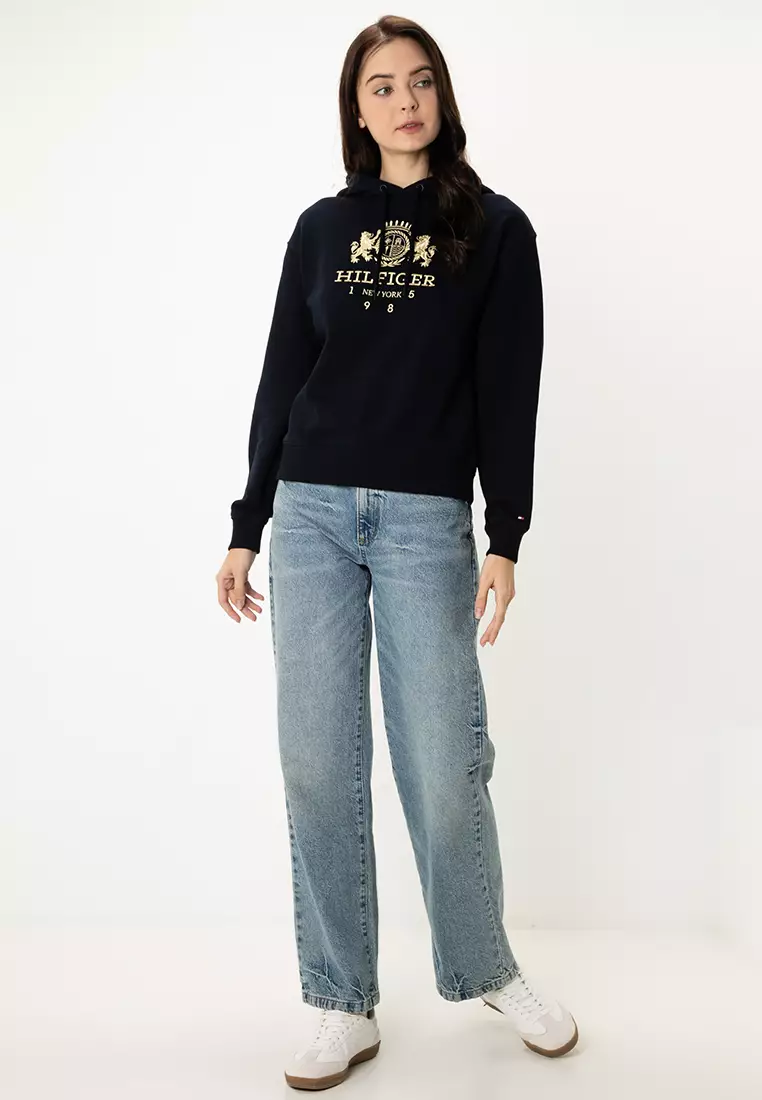 Tommy jeans crest hoodie cheap