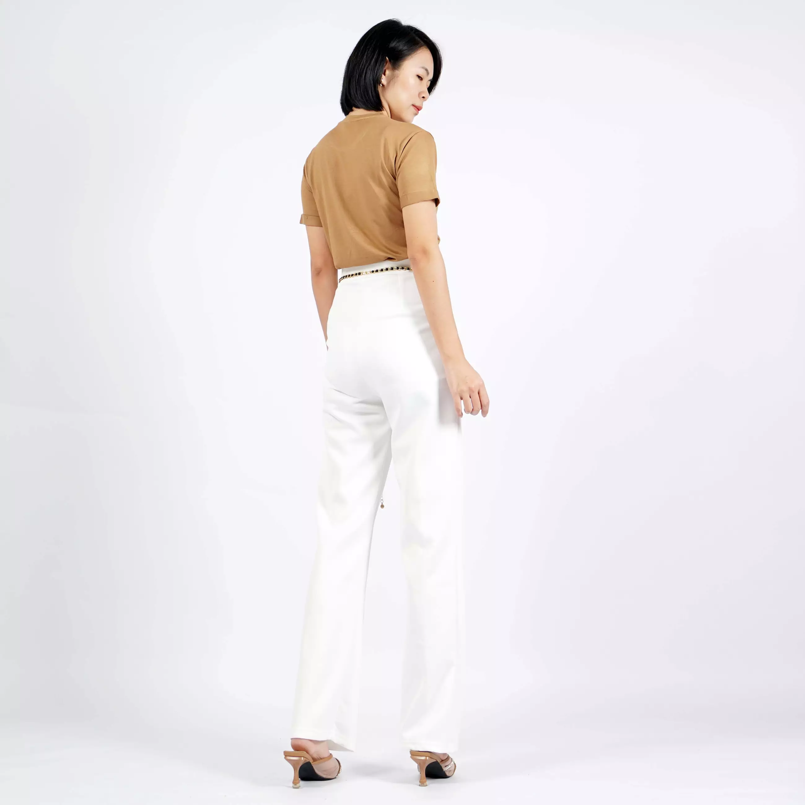 Okechuku Amantha Celana Kerja Wanita Celana Panjang Wanita Formal - Broken White