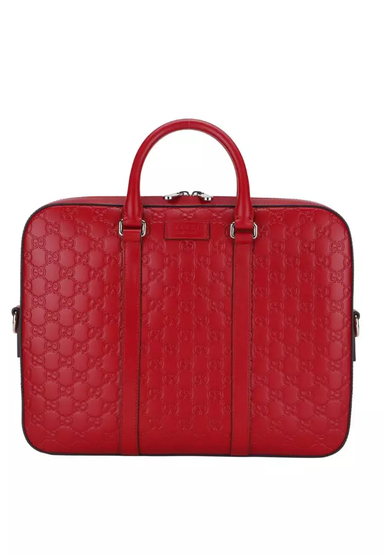 Gucci leather briefcase hotsell