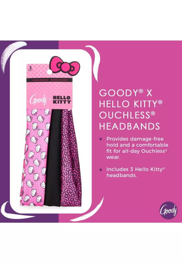 Goody Ouchless 3000081/ 17973 Hello Kitty Headband 3ct