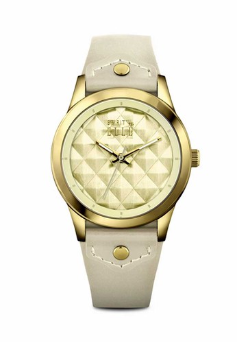 Jual Elle Elle Jam Tangan Wanita Grey Gold Leather Strap Es21013s02x Original Zalora Indonesia