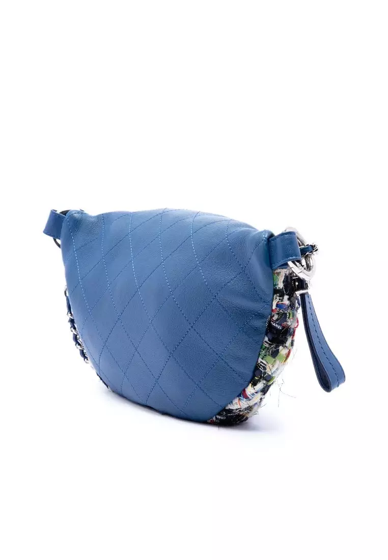 Pre-Loved Chanel Tweed And Stitched Calfskin Convertible Waist Bag