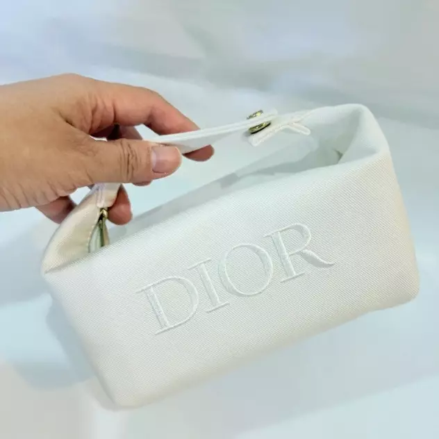 Dior White Pouch With Handle