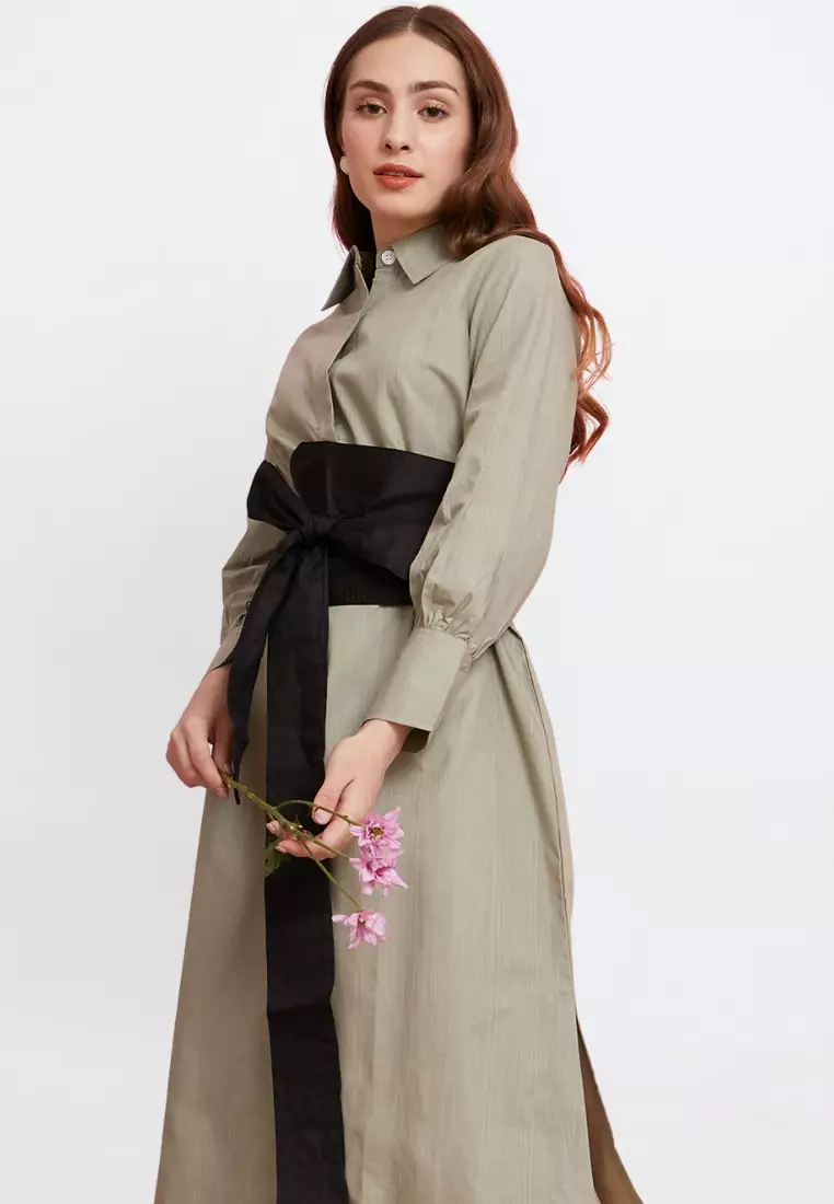 Dress Basic Nadiva Sage Green