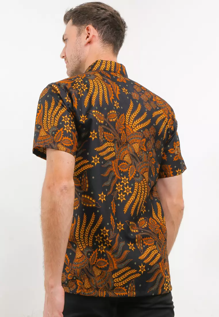 Manggar Kemeja Batik Exclusive Premium Pria Casual Modern Lengan Pendek