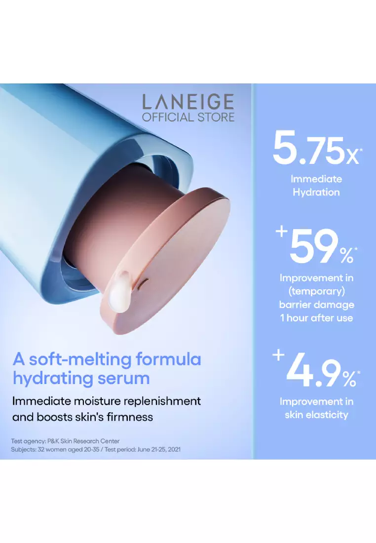 [New Packaging] Laneige Water Bank Blue Hyaluronic Serum 50ml - Intensive Hydrating Serum, Replenishes Moisture in Tired Skin, Repair Damaged Skin Barrier​