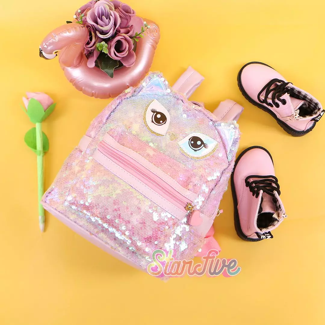 TAS SEKOLAH ANAK PEREMPUAN RANSEL ANAK TAS SEKOLAH RANSEL STARFIVE SMALL - OWL PINK
