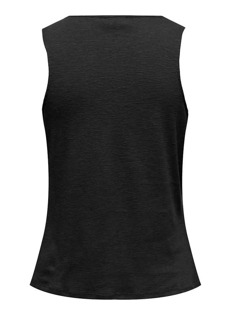 Sleeveless Knot Jersey Tank Top
