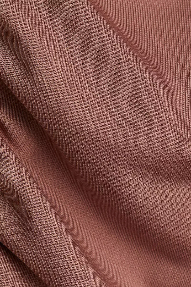 Draped long-sleeved top