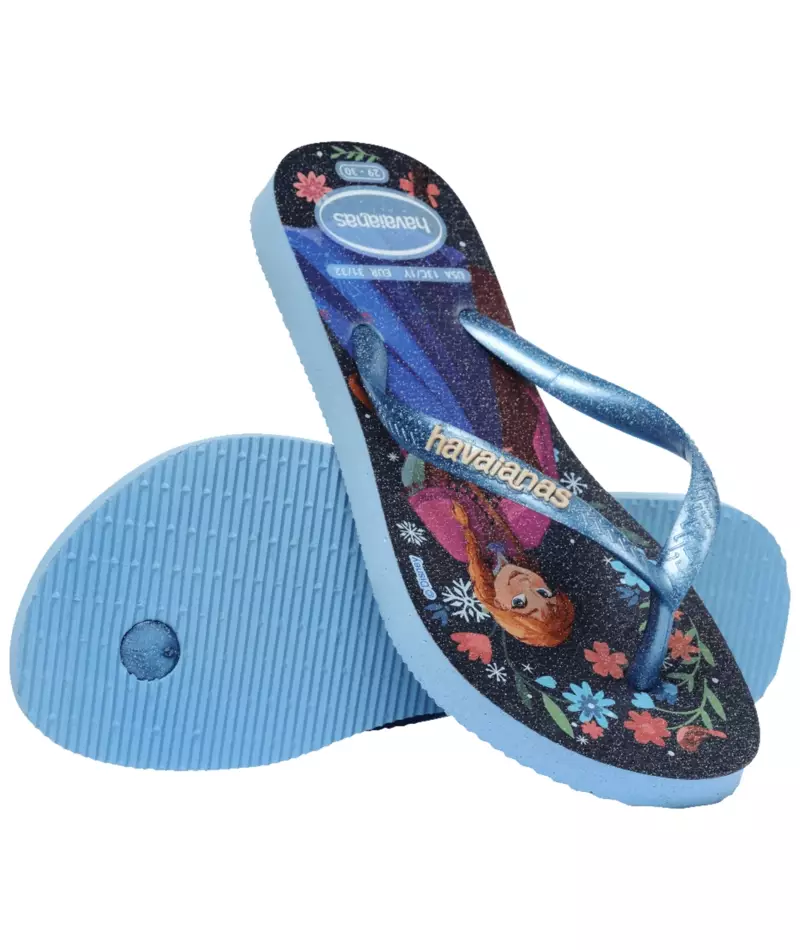 Havaianas 2704 Kids Slim Princess Azul/Azul Lavanda - Sandal Anak