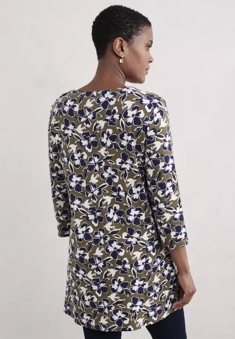 Seasalt Cornwall Green Tall Waves Tunic