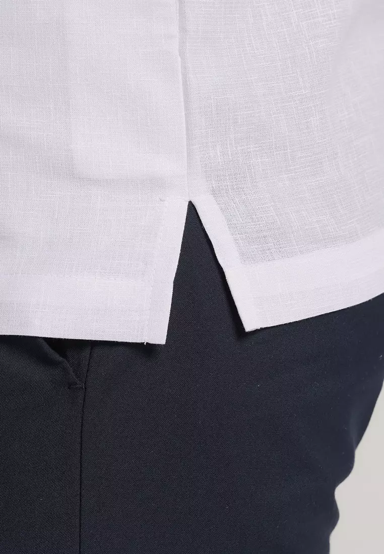 MOC Kemeja Koko Lengan Pendek Pria Baqi - Blue