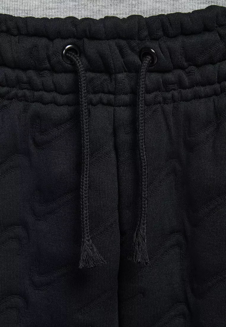 Phoenix Fleece Oversized High-Waisted Jacquard Pants