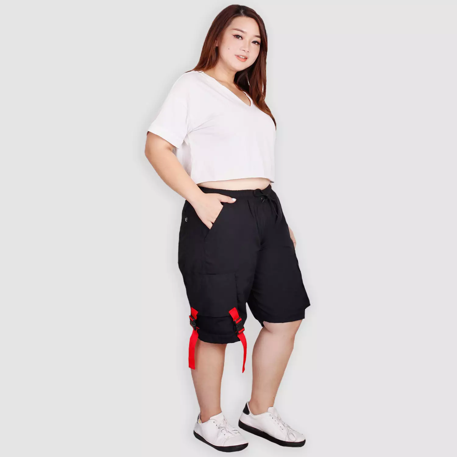 OKECHUKU Wilia Jumbo Celana Pendek Wanita Big Size Celana Pendek Santai