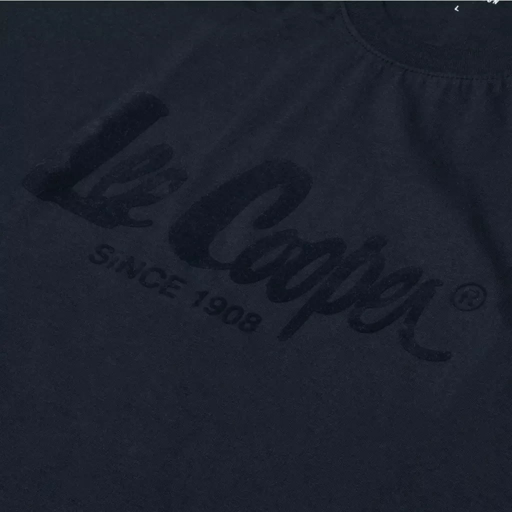 Lee Cooper T-shirt Logo Type Navy on Navy TS04