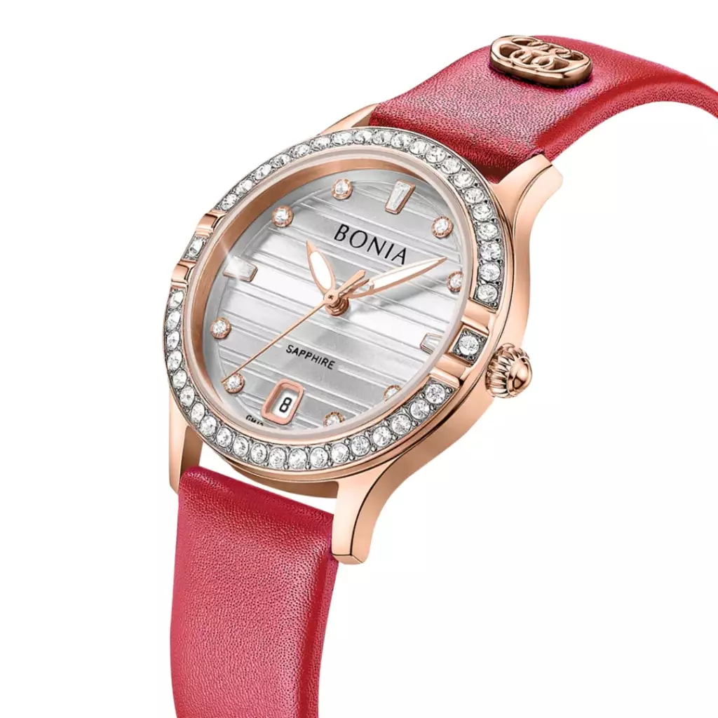 Jam Tangan Wanita Bonia Silver Dial Silicone Strap Analog B10869-2517S