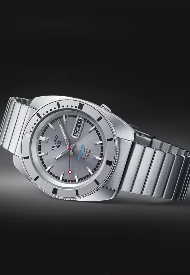 Seiko 5 Sports ‘Ash Blue’ 1968 Heritage Design Re-creation Limited Edition Automatic Watch SRPL03K1