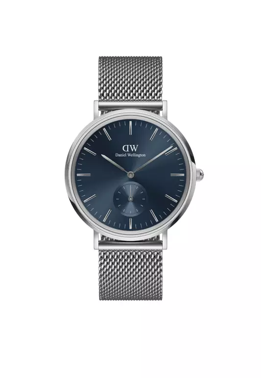 Classic Multi-Eye 40mm Sterling Arctic Silver Blue Dial - Multi Eye Watch for men - Stainless Steel Strap Watch - Fashion Watch - DW Official - Authentic
