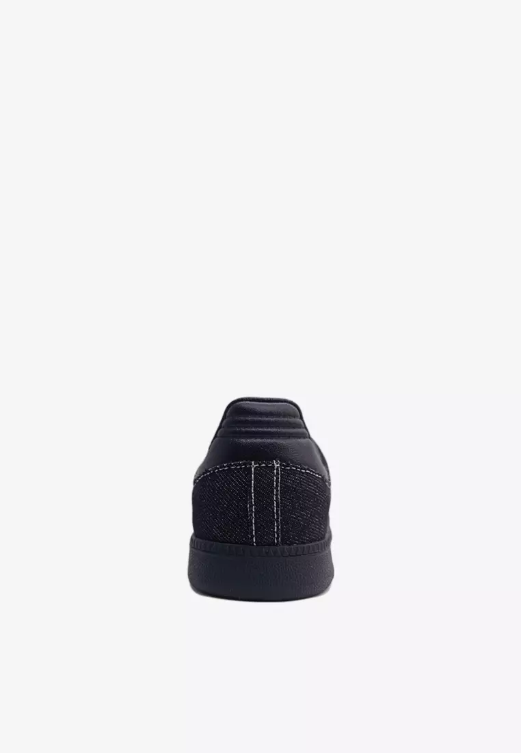 Dr Cardin The Origin: Heritage Collection Kids Laced-Up Sneaker K-RJ-100 | Denim/Faux Suede/Leather