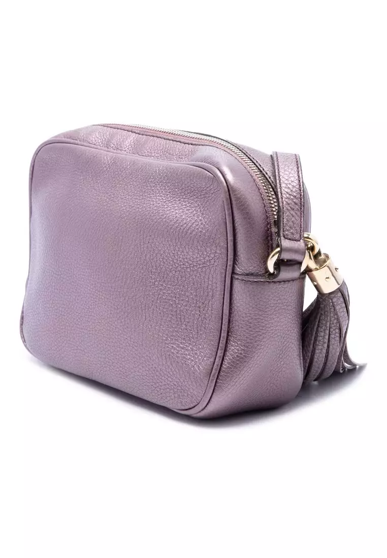 Pre-Loved Gucci Metallic Leather Soho Disco Crossbody
