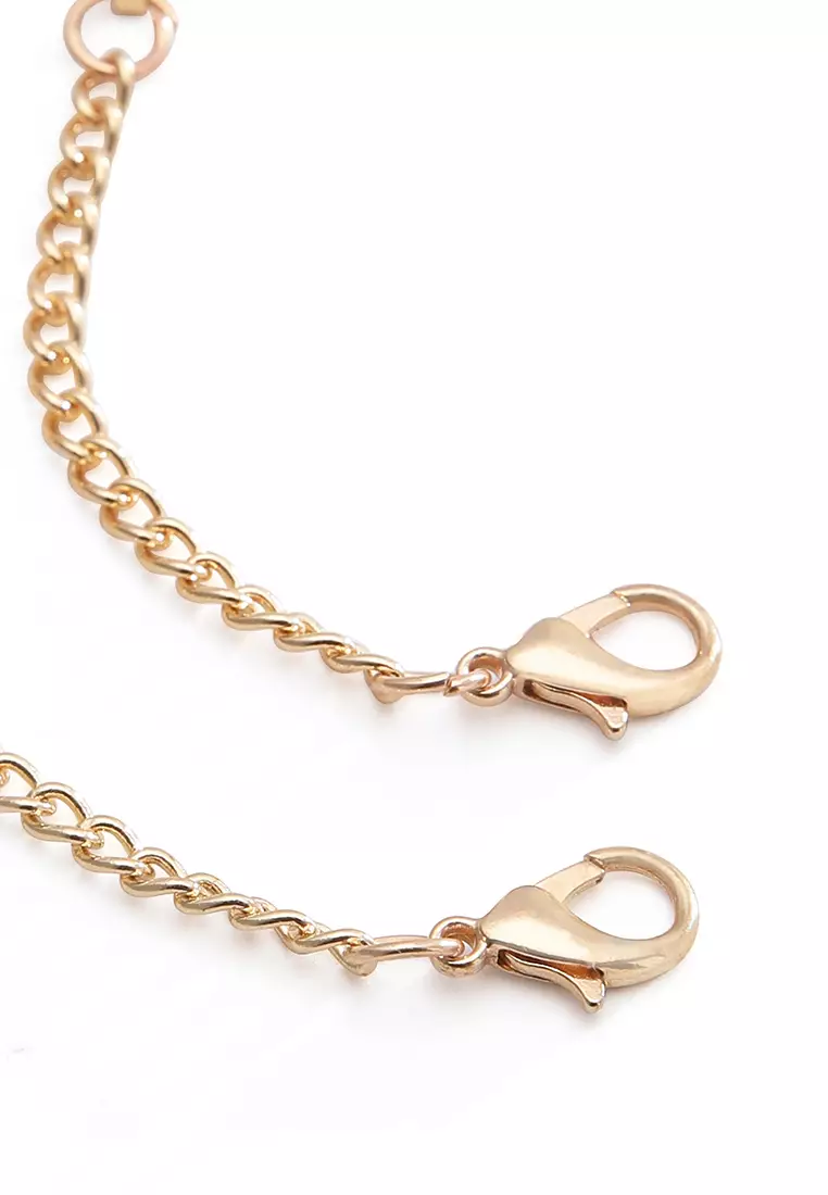 GYKACO Custom Nama Gelang / Rante Tas *** Tersedia Alphabet A - Z *** - Jasa Pasang + Cantolan Tas