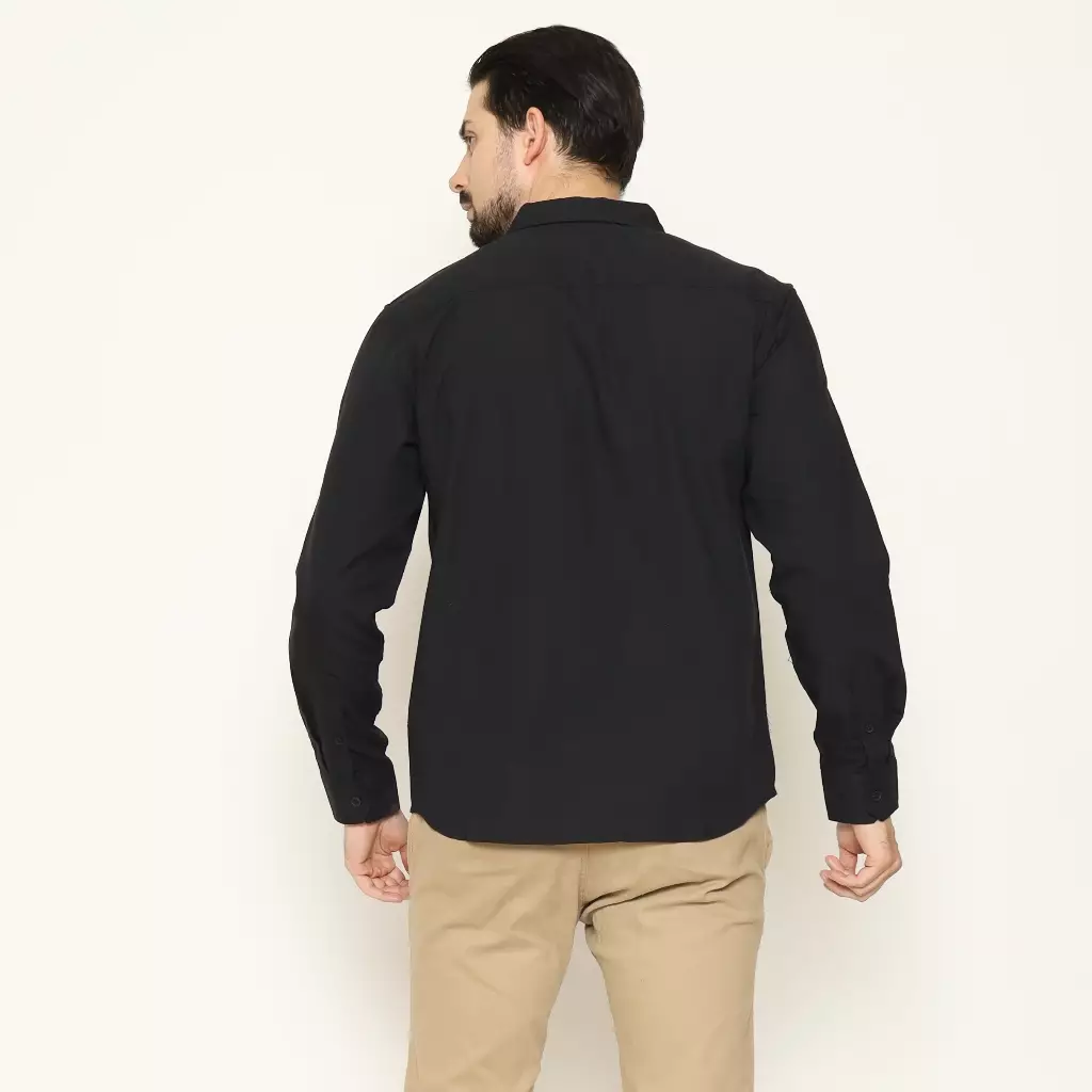 AMK Kemeja Pria Lengan Panjang SHS Igor L/S Black