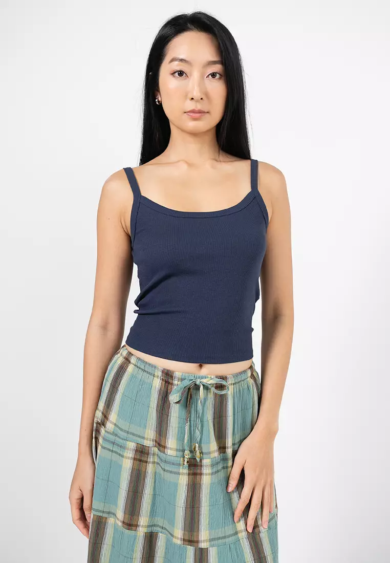 Goldie 羅紋圓領吊帶背心