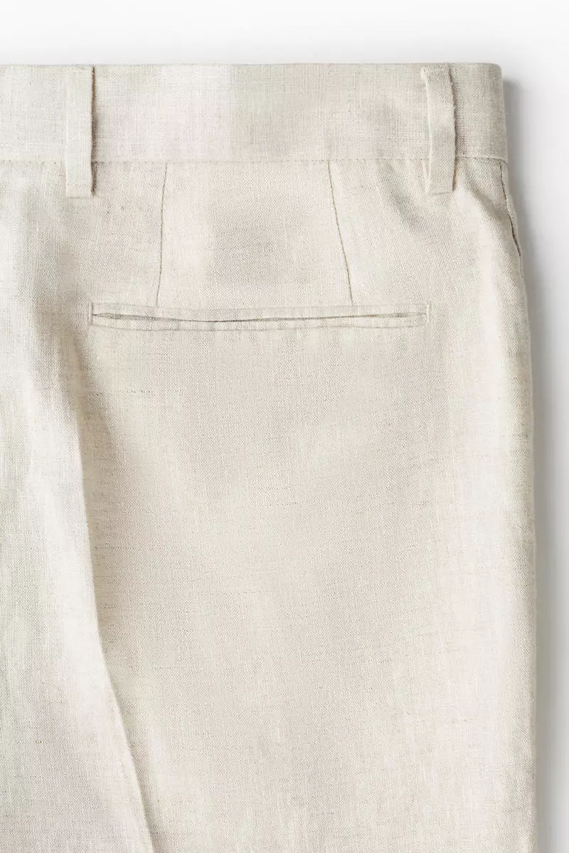Slim Fit Linen suit trousers