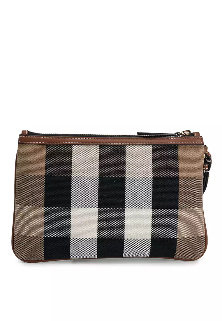 Peyton Check Wristlet (tr)