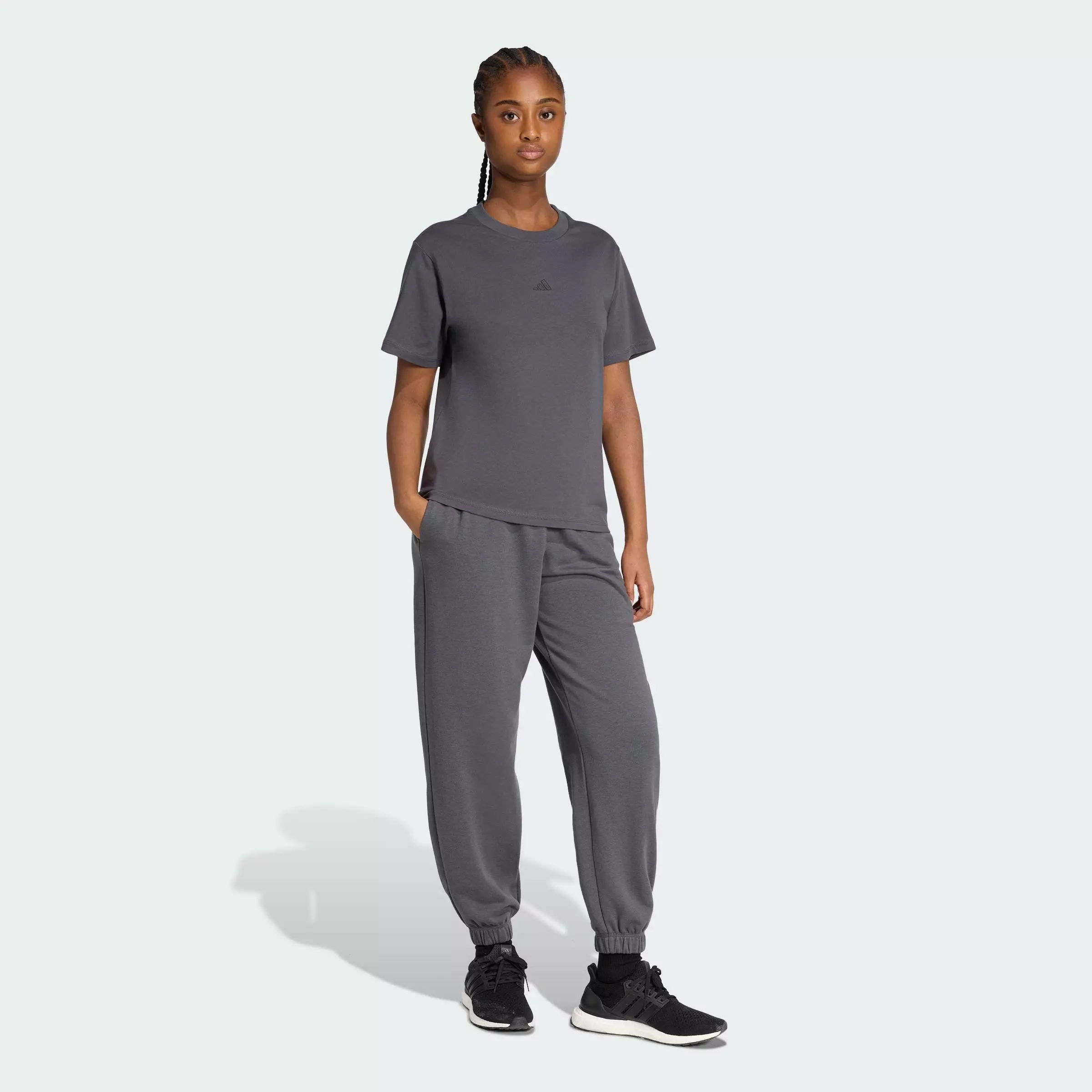 Lifestyle Essentials Small Logo Cotton Tee Women Grey KC5249
