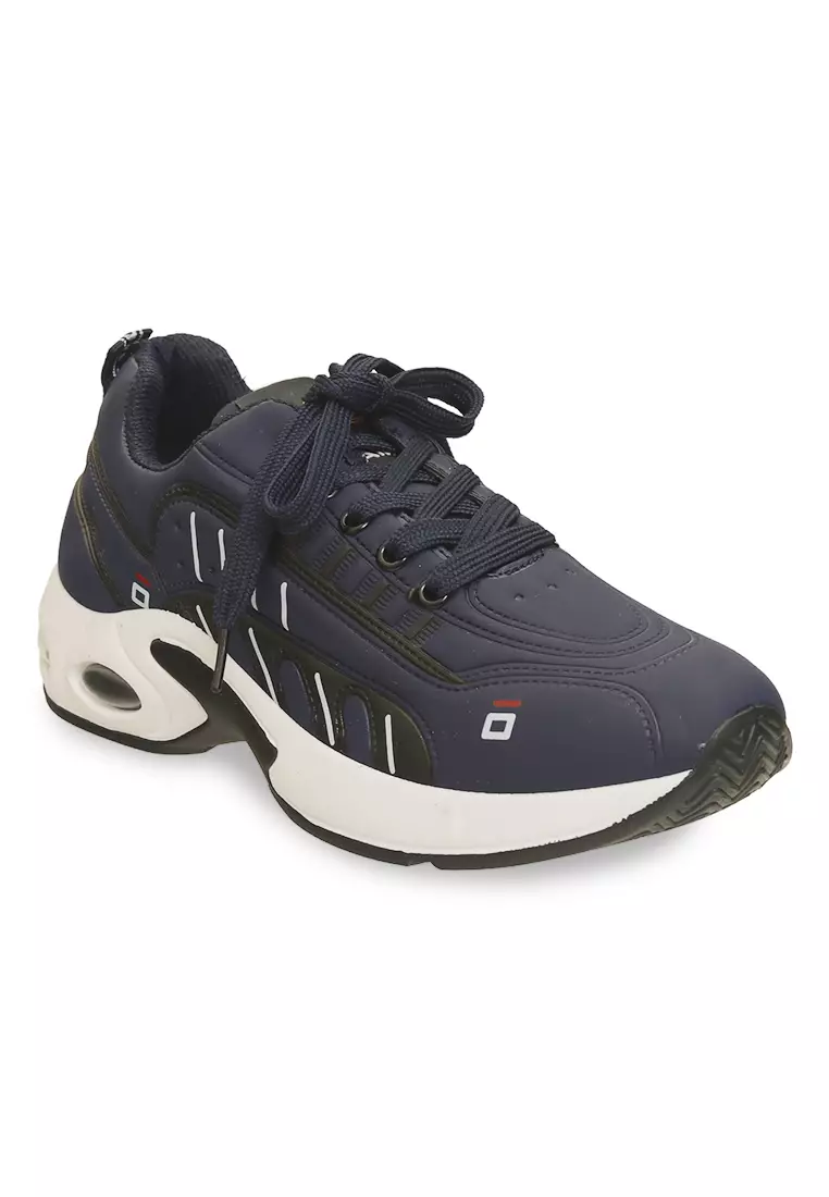 Anando Sepatu Sneakers Pria Anti Slip Casual Sporty Shoes Ringan Material Canvas ORIGINAL - Navy
