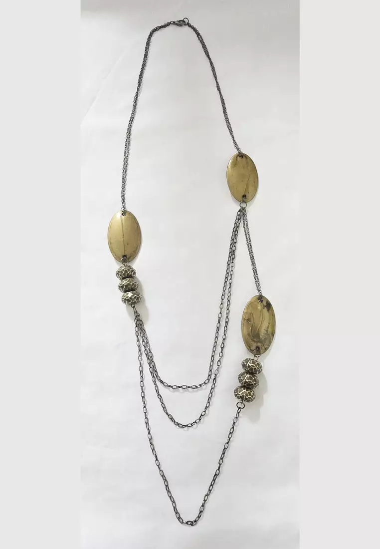 Aksesoris Wanita Resin Chain Long Necklace Kalung Wanita Multi