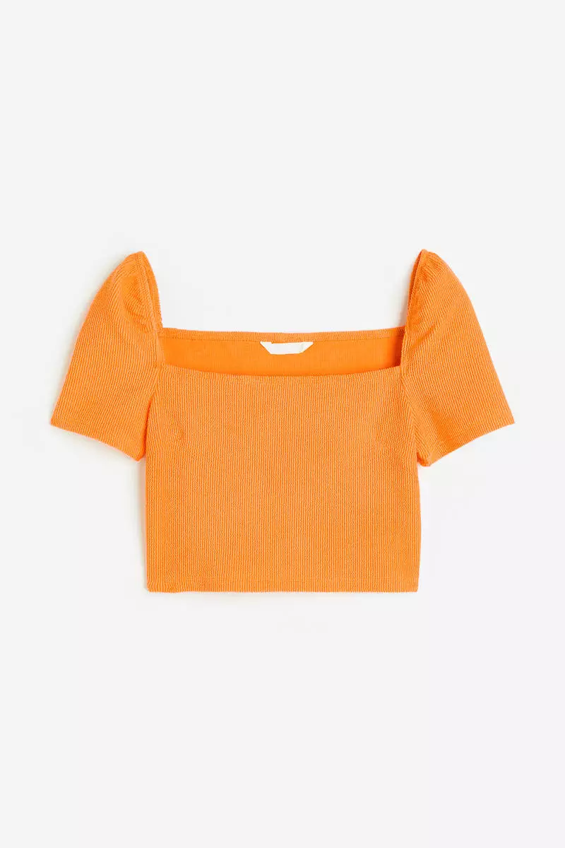 Square-neck cropped top