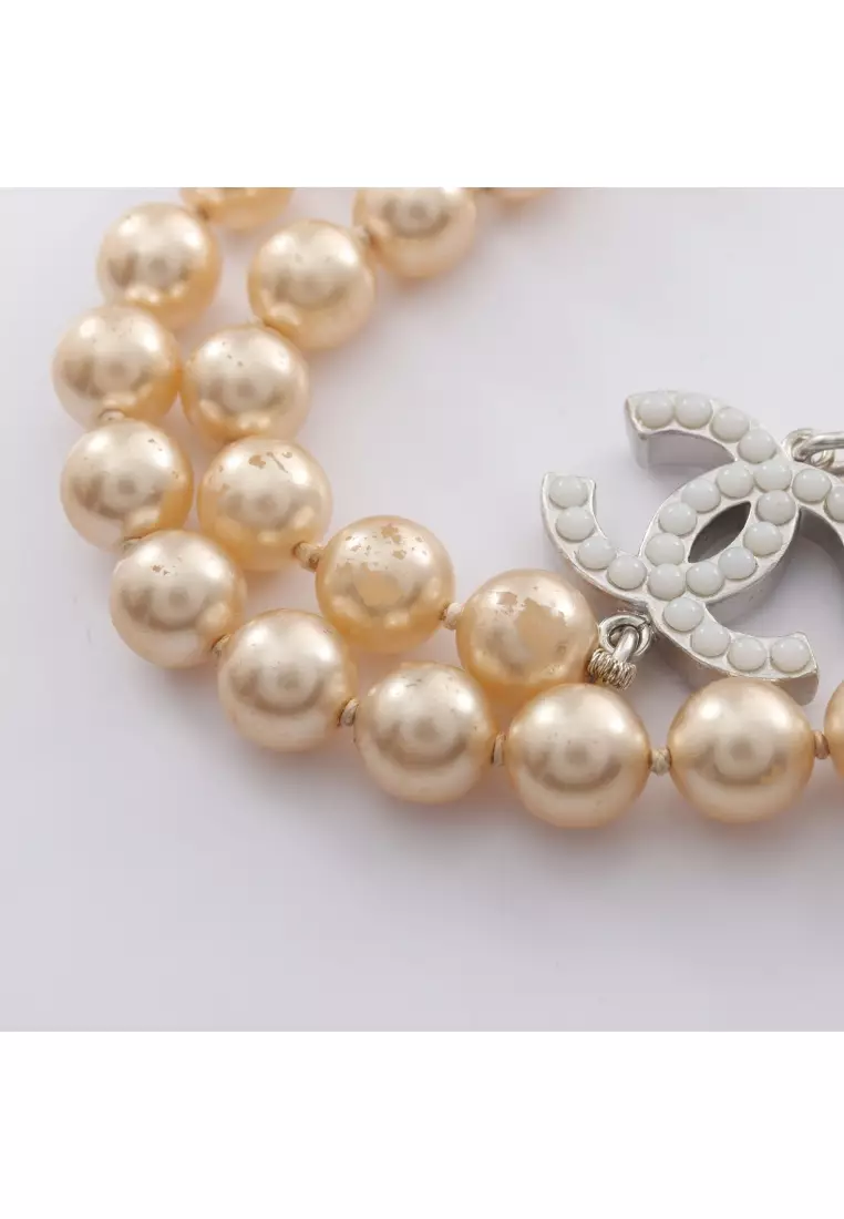 CHANEL-Coco-Mark-Rhinestone-Pearl-Leather-Chain-Necklace-A18B –  dct-ep_vintage luxury Store