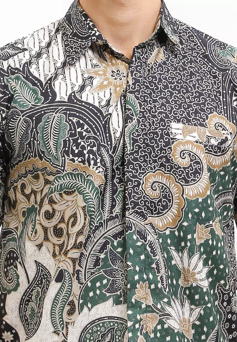 Harana Kemeja Batik Exclusive Premium Pria Casual Modern Lengan Pendek