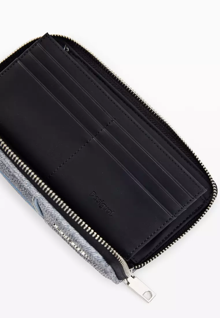 Braided denim wallet