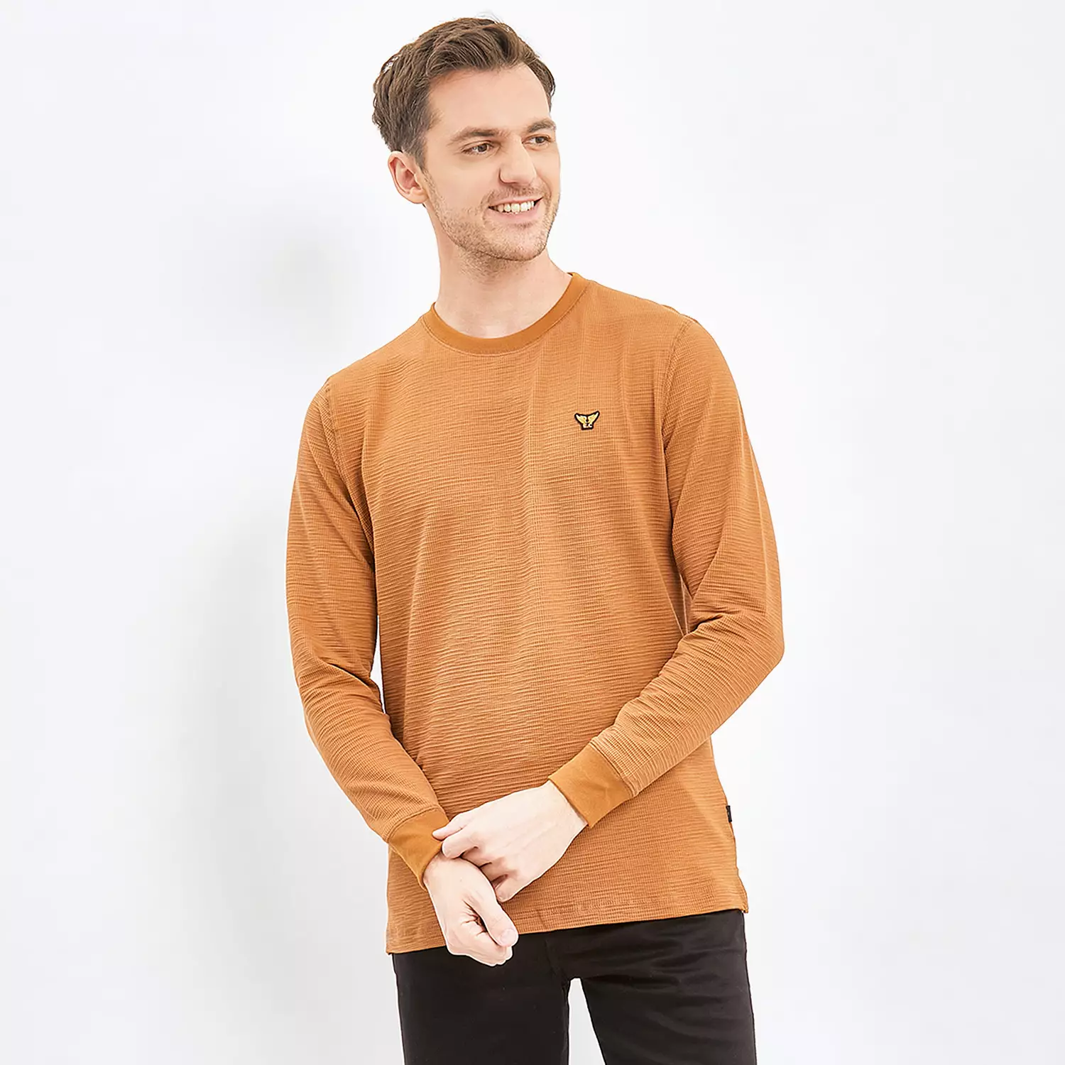 Jual Emba Classic Emba Classic Jet Mustard Sweatshirt Pria Lengan Panjang Original Zalora